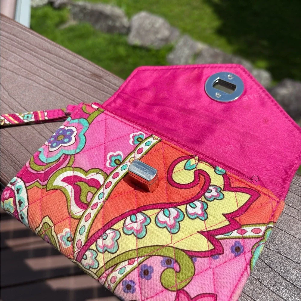 Vera Bradley Pink Paisley Wristlet